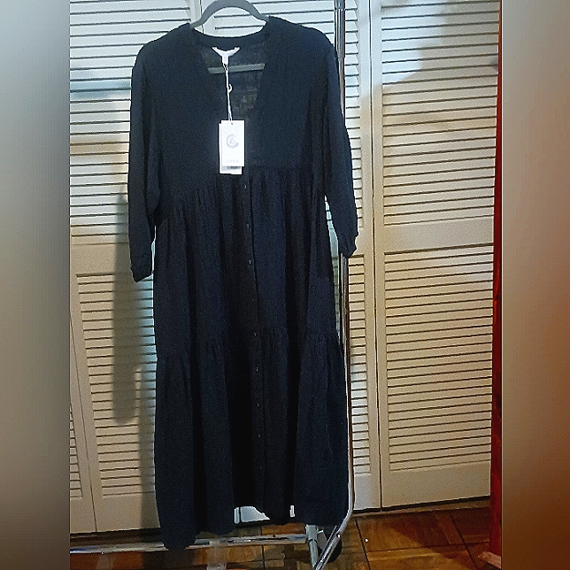 Johnny Was Button Tier Vneck Dress